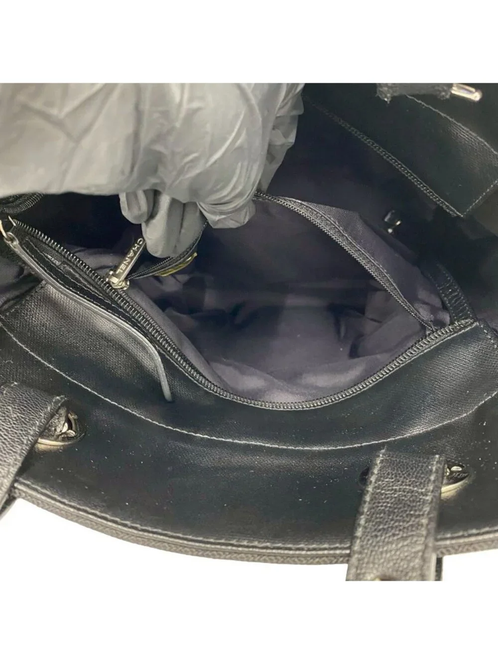 Chanel Paris Biarritz PM Leather Tote Black